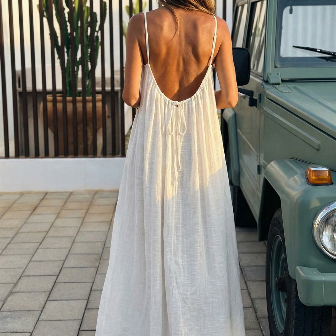 Soleia™ Flowy Open Back Summer Maxi Dress