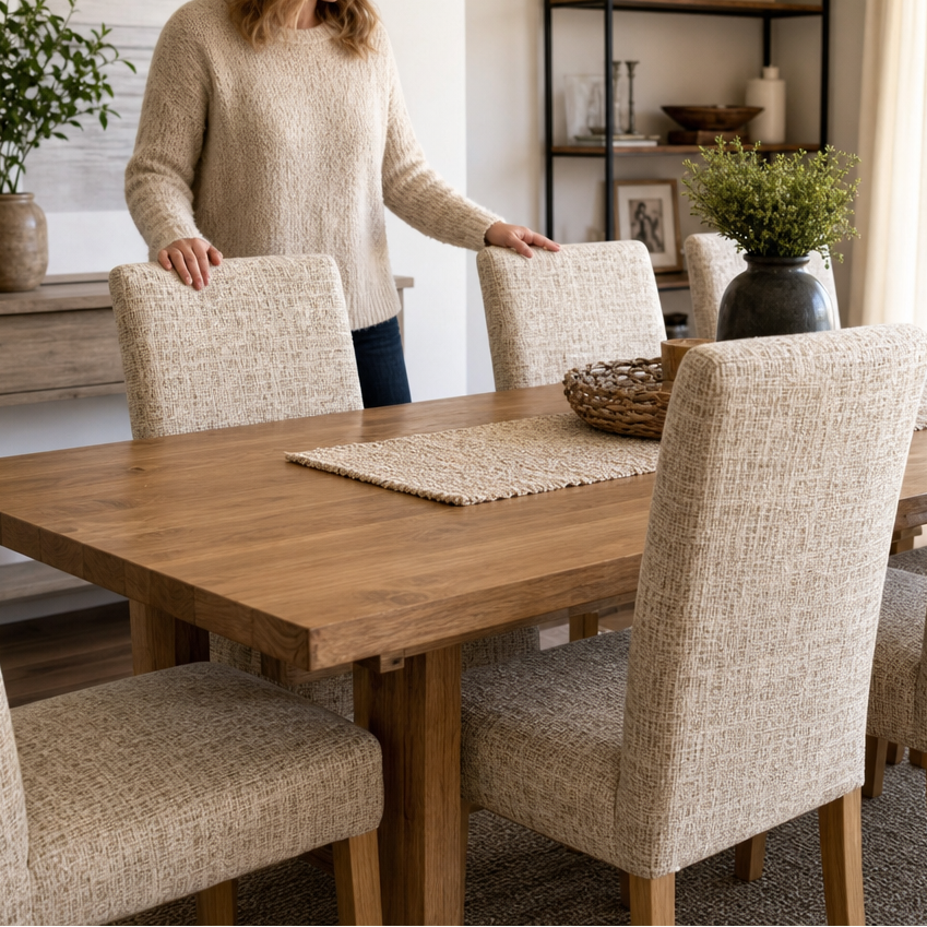 Snugback – Plaid Stretch Dining Chair Cover