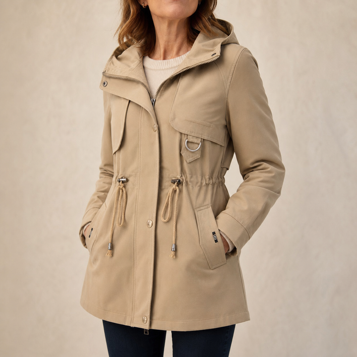Midluna – Adjustable Waist Mid-Length Parka