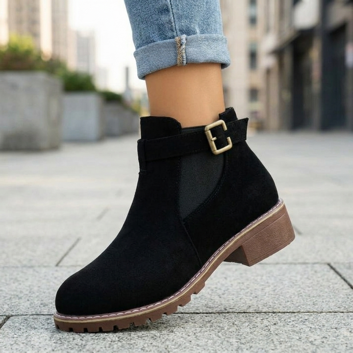 Solace™ – Slip On Low Heel Ankle Boots