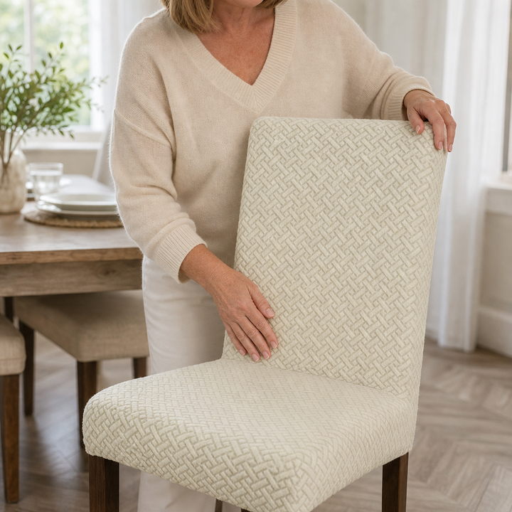Tabletide – Stretch Checkered Dining Chair Cover