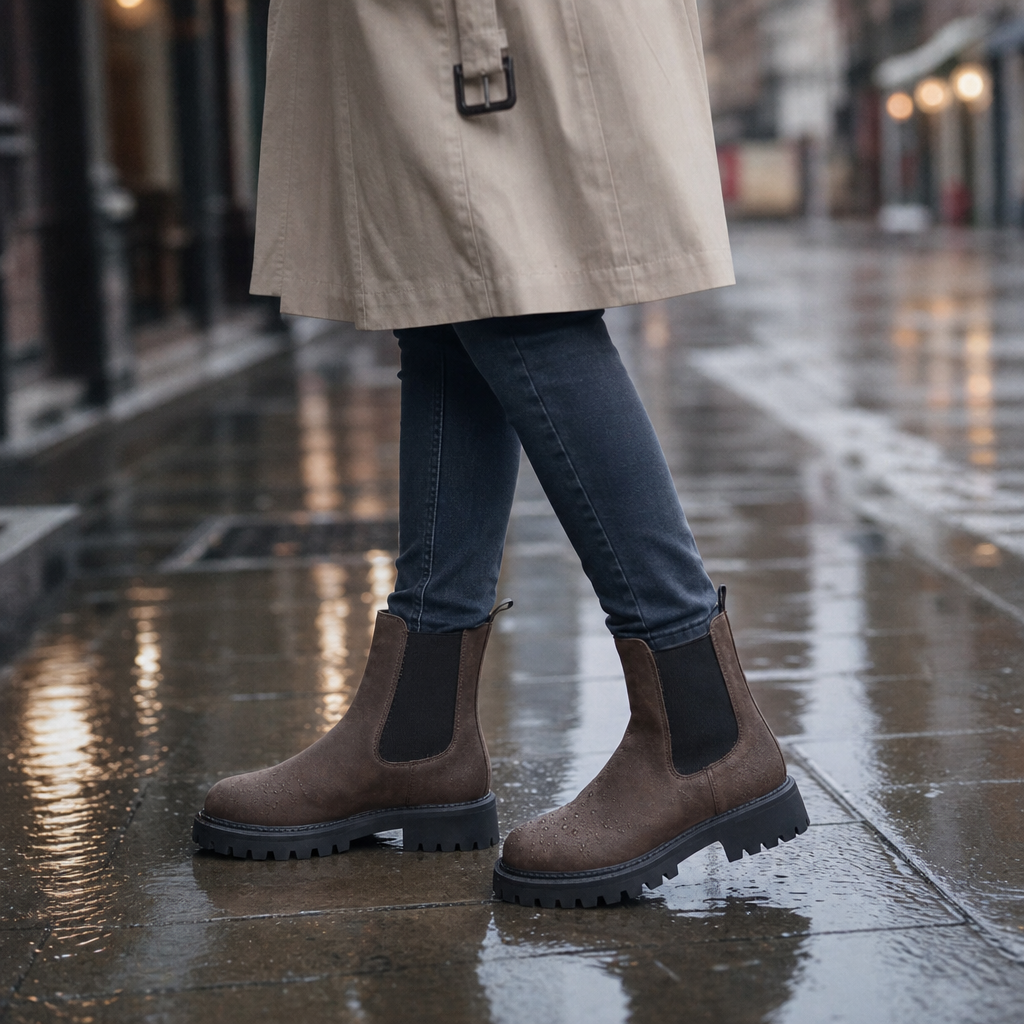 Traqora – Wide-Fit Stretch-Panel Chelsea Boots