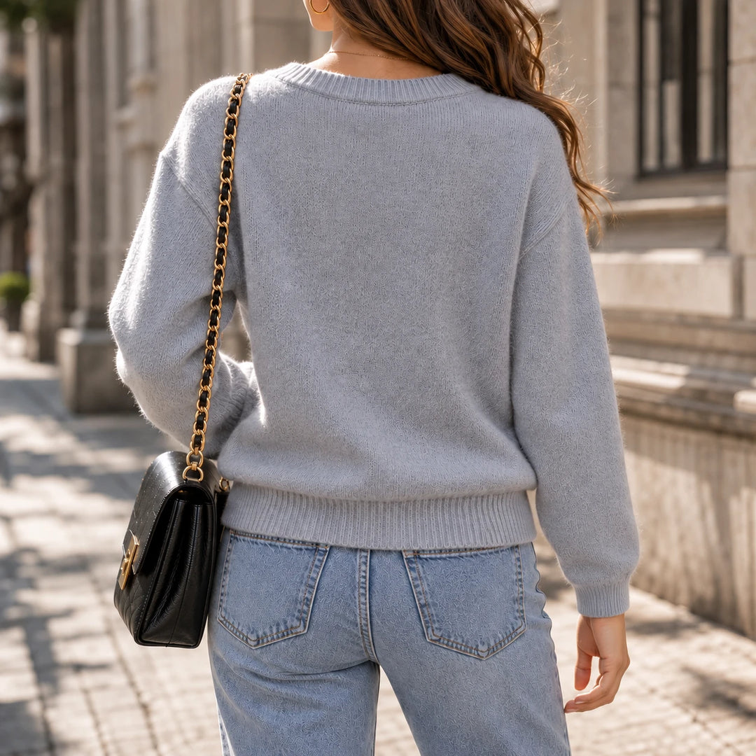 Cabledelle – Braided Crew-Neck Sweater