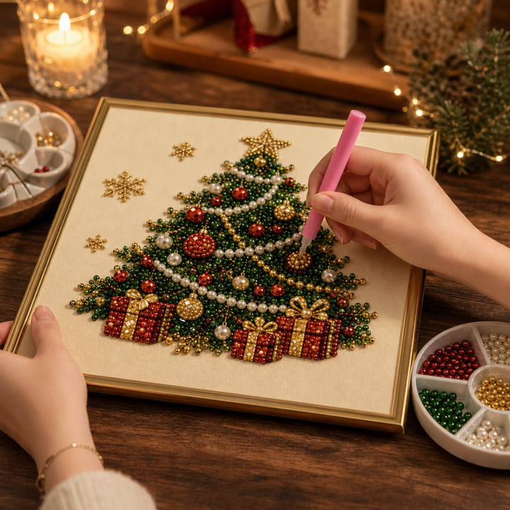 Pearl & Pine – Raised Pearl Bead Christmas Craft Kit
