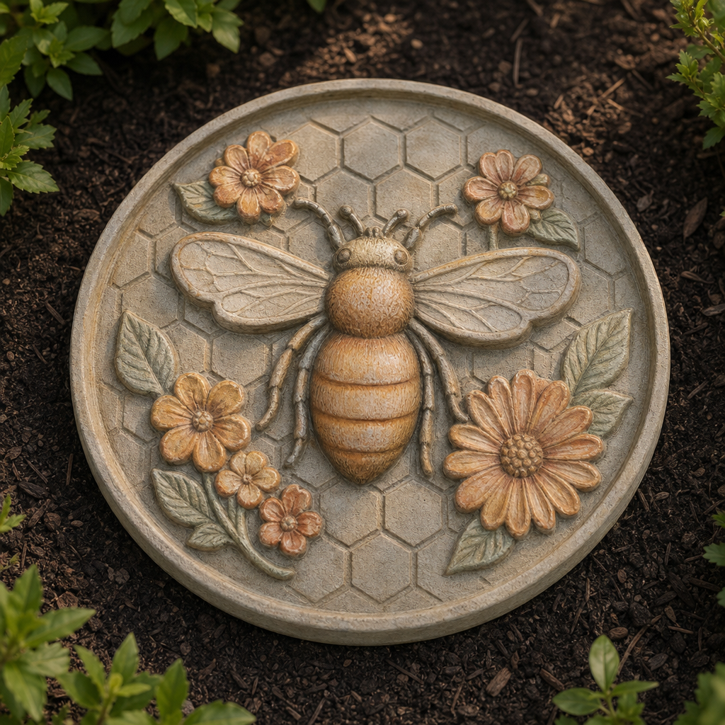 Blossomcast – Bee Honeycomb Stepping Stone Casting Mold