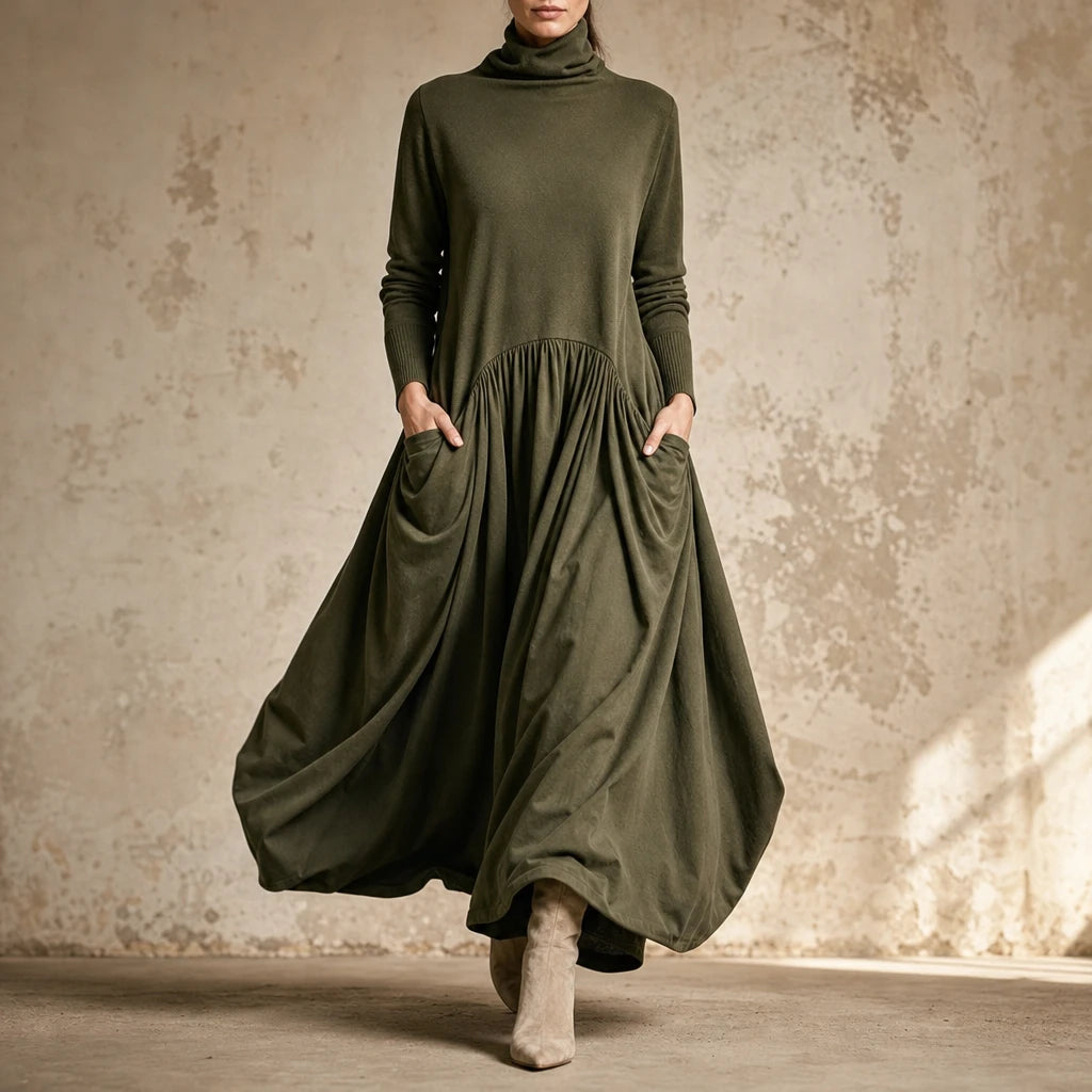Sloane – High Neck Pocket Maxi Dress