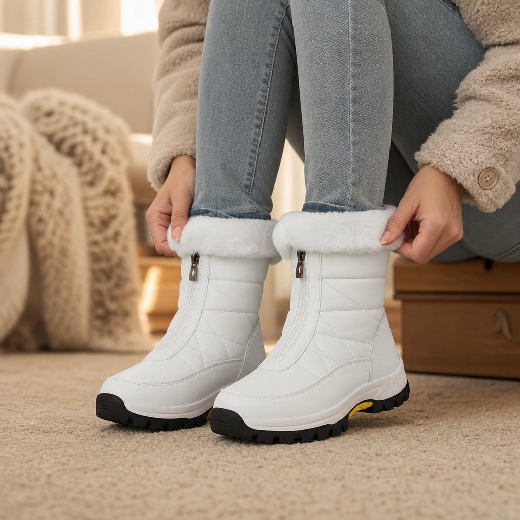 Snowlina – Plush-Lined Zip-Up Snow Boots