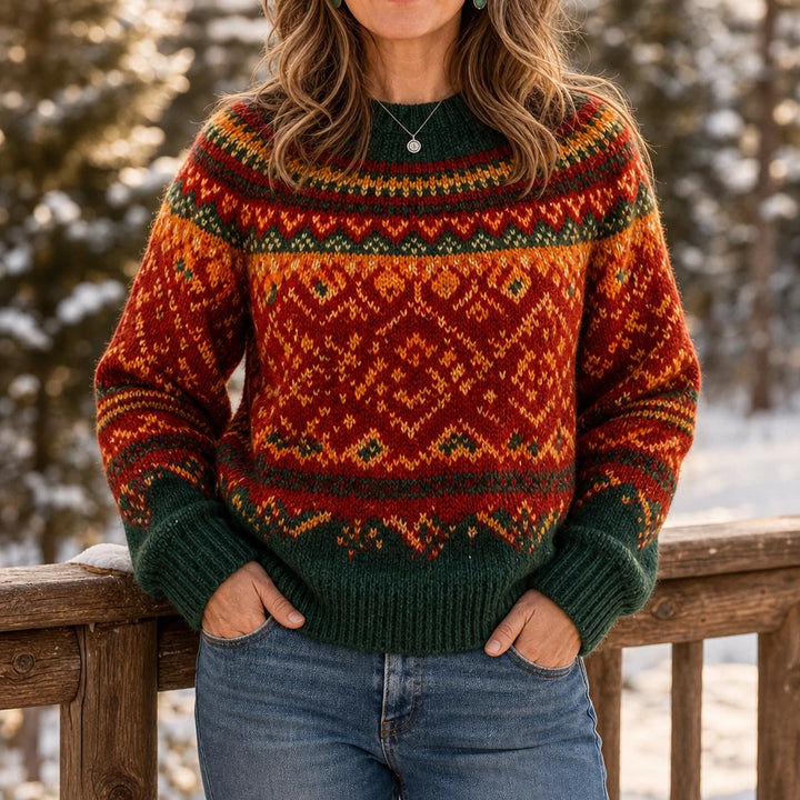Overa – Colourful Fair Isle Knit Sweater
