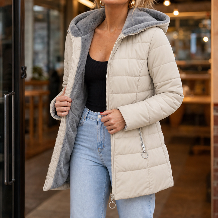 Cozelle – Quilted Hooded Insulated Puffer Coat