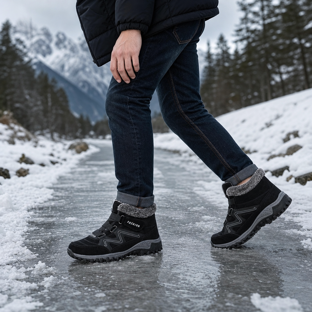 Cozywalk – Fleece-Lined Look Non-Slip Ankle Boots