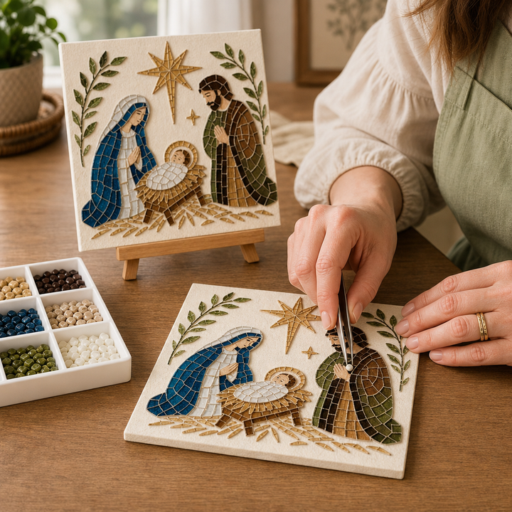 Silent Night Mosaic – Nativity Easel Mosaic Craft Kit