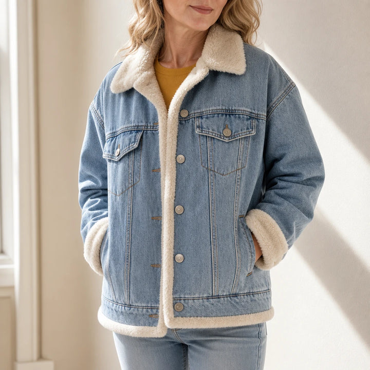 Sherpa Lane – Sherpa-Lined Oversized Denim Jacket