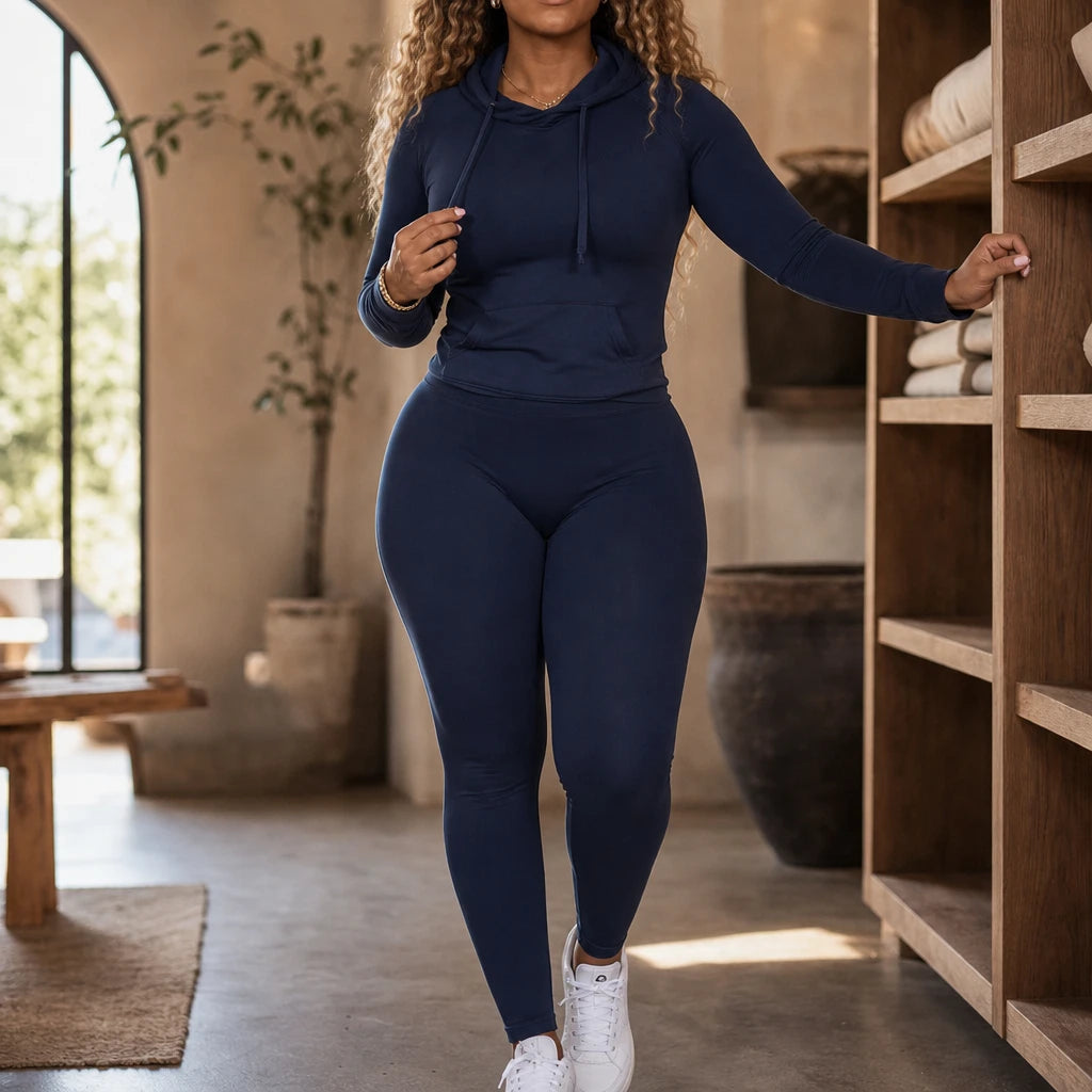 Fallora – Fitted Hoodie And Leggings Set