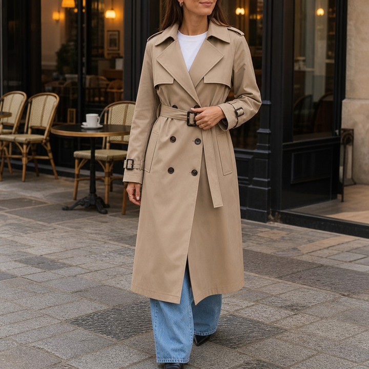 Winterly – Belted Mid-Length Structured Trench Coat