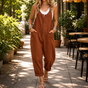 Wearbella – Sleeveless Wide-Leg Pocketed Jumpsuit