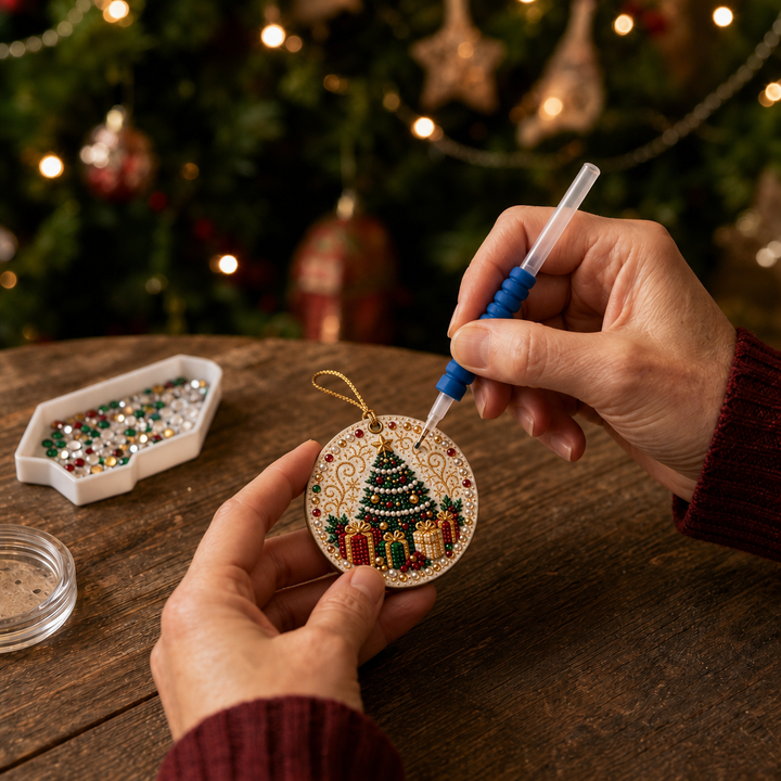 Glowbee – Diamond Painting Christmas Ornament Kit (6pcs)
