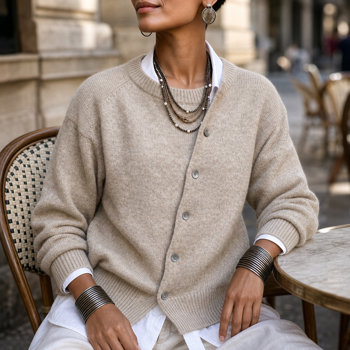 Velaire – Asymmetric Button Cardigan