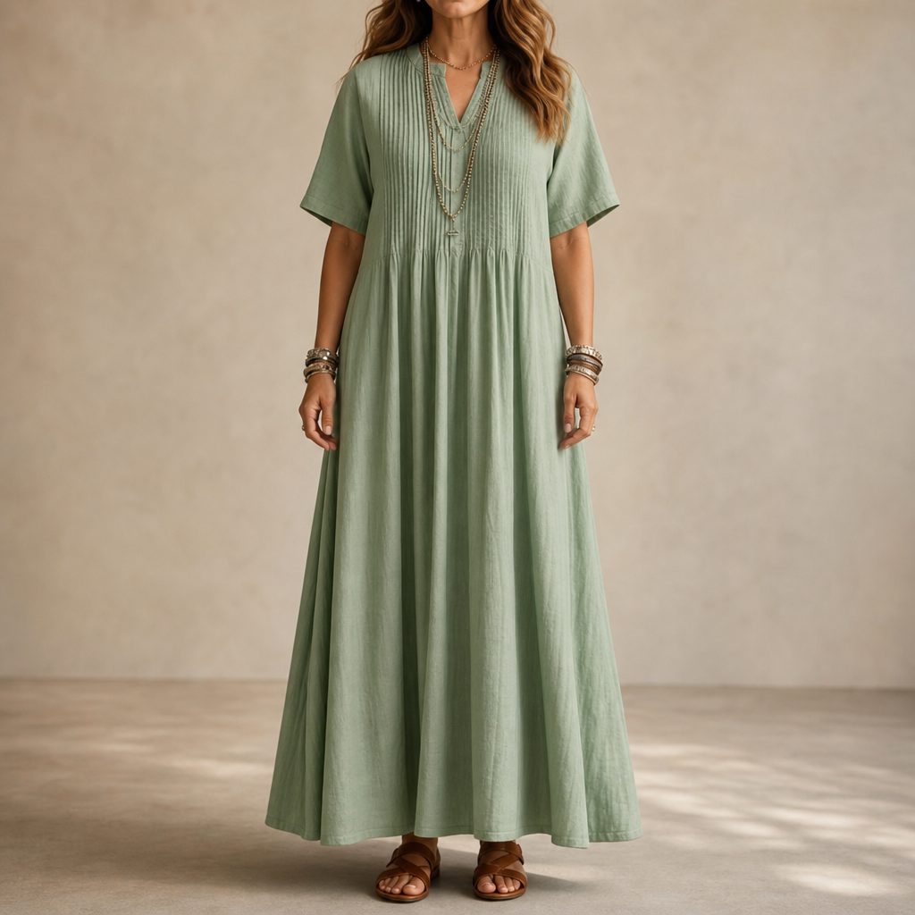 Linaline – Pintuck Maxi Dress