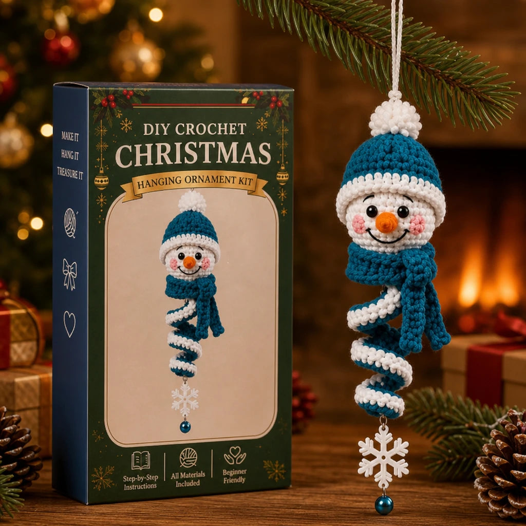 Snowmerry – Crochet Snowman Ornament Kit