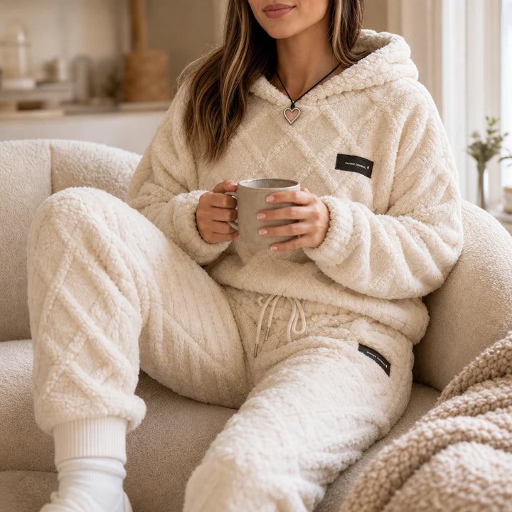 Emberelle – Embossed Plush Tracksuit Set