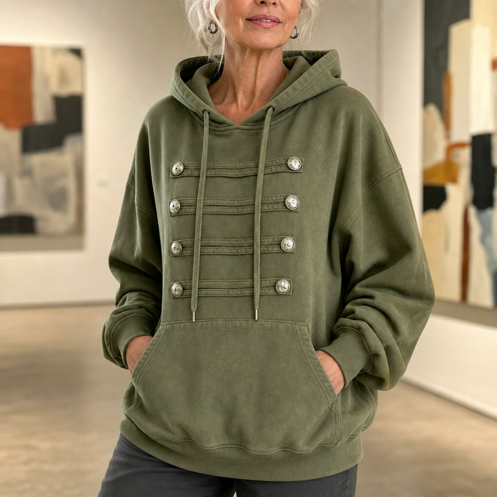 Fieldcrest – Silver Button Military-Style Hoodie