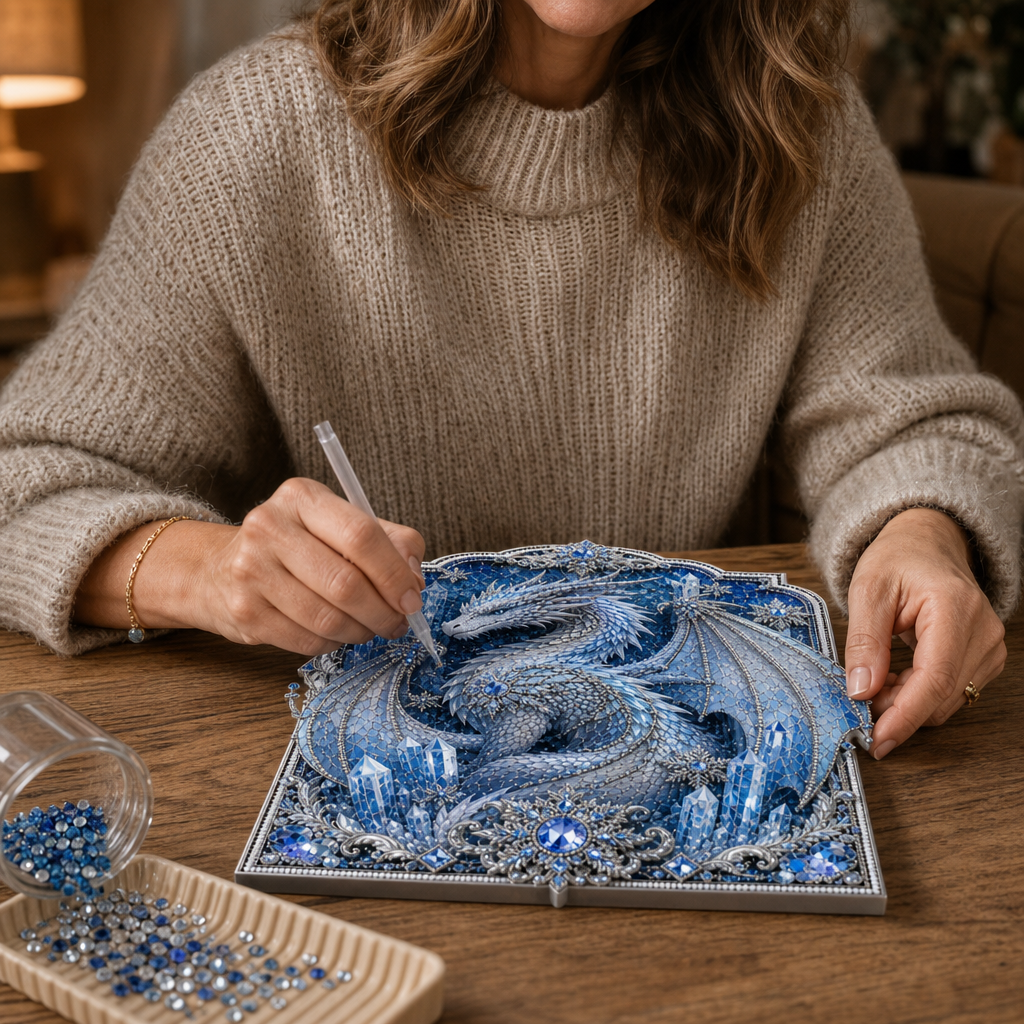 Dragonelle – 3D Crystal Dragon Diamond Art Kit