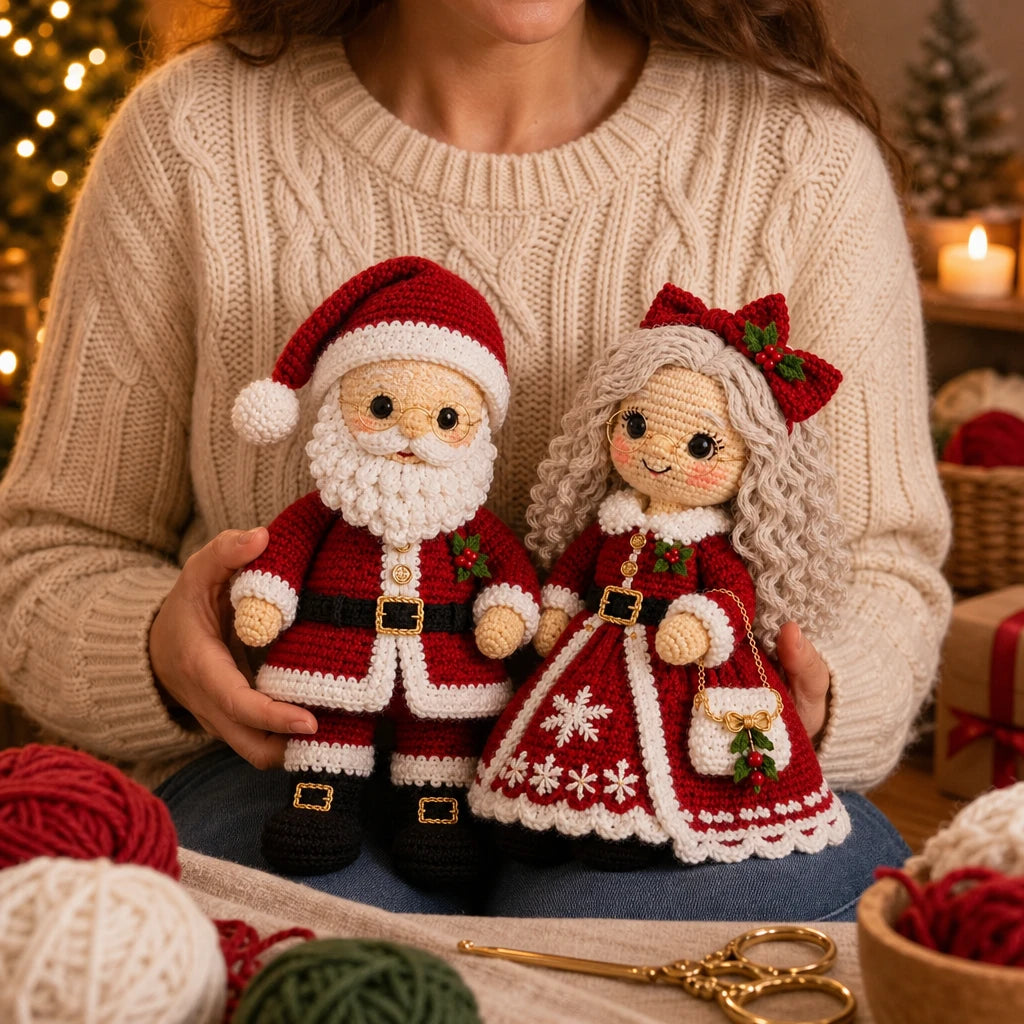 Claus & Co. – Santa And Mrs. Claus Crochet Dolls