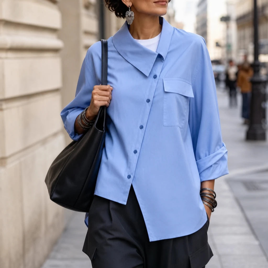 Asymora – Asymmetric Button-Up Shirt