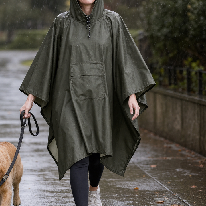 Zipdri – Full-Zip Packable Hooded Rain Poncho