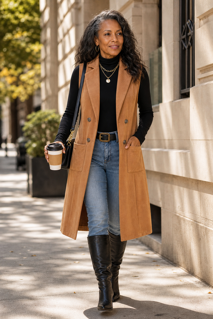 Longline & Co – Open-Front Longline Sleeveless Vest