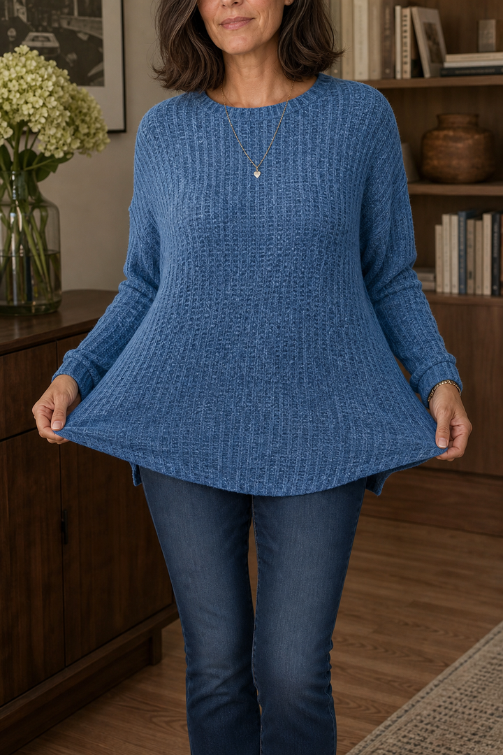 Overhang – Exposed-Seam Oversized Crew Neck Sweater