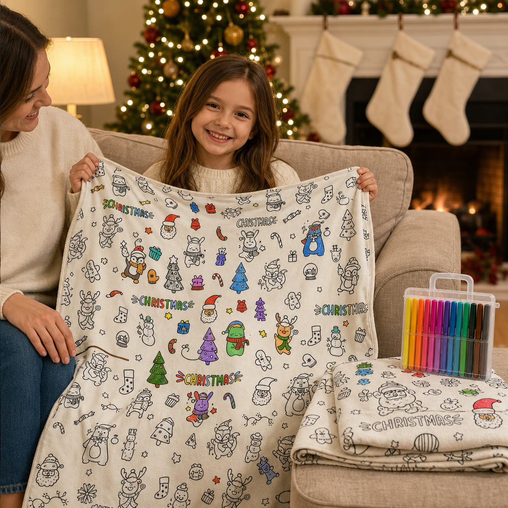 Blossomtabs – Color-Your-Own Kids Duvet Cover Set