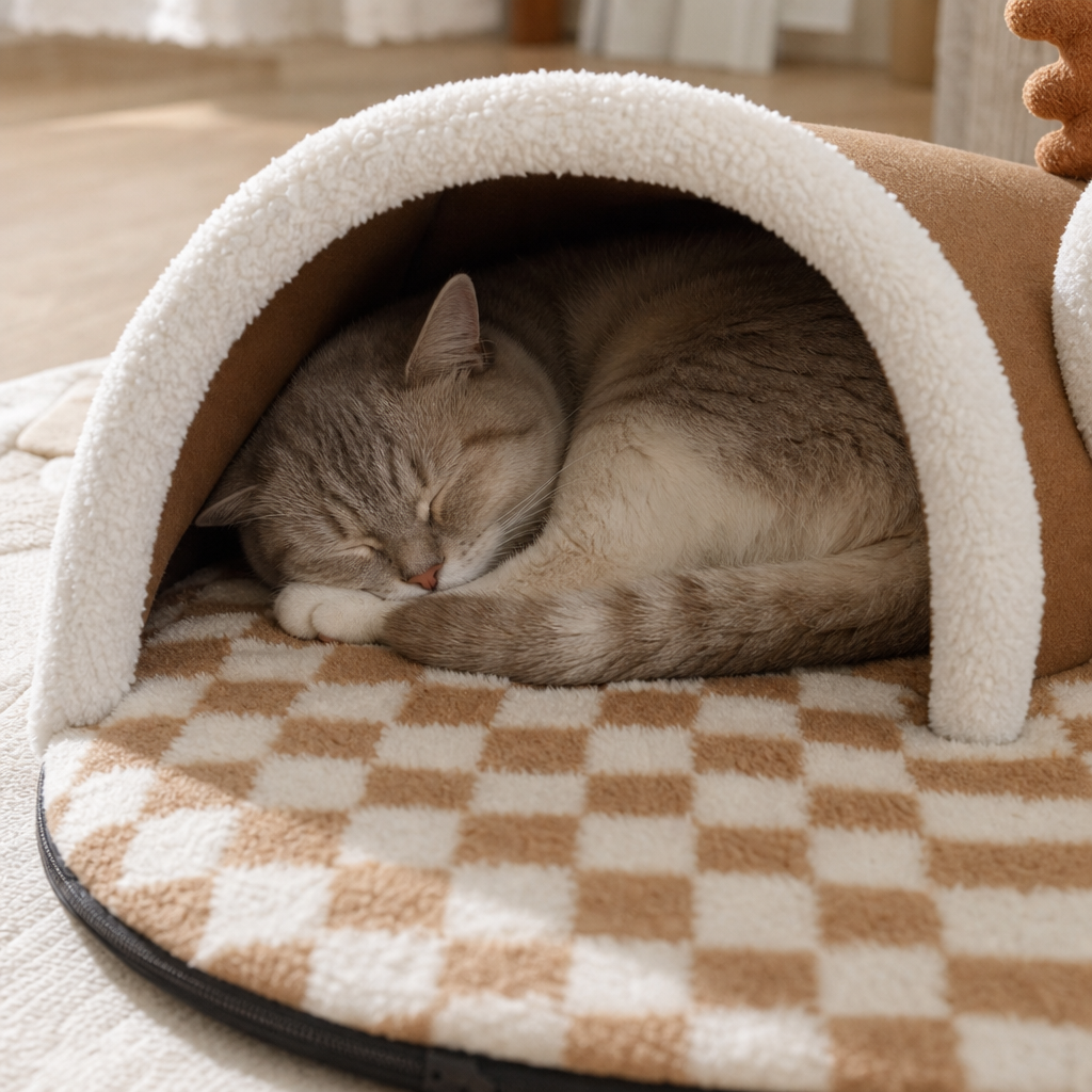 3-In-1 Cozy Cat Tunnel Bed