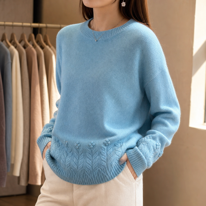 Florenza – Botanical Detail Knit Sweater