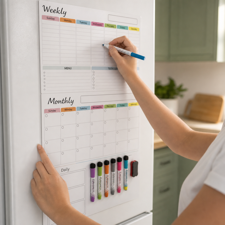 Fridgekeeper – Three-Board Magnetic Fridge Calendar Set
