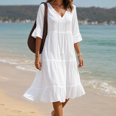 Solera – Women's Breezy V-Neck Cotton Dress