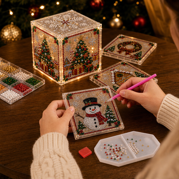 MerryFacet – 3D Diamond-Painted Christmas Gift Box