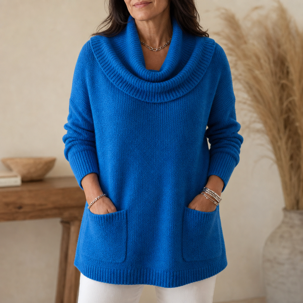Everelle – Long-Sleeve Cowl-Neck Tunic Sweater