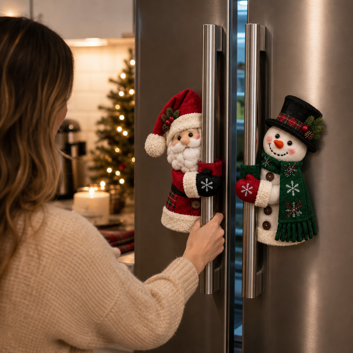 MerryKnob – Santa And Snowman Door Handle Covers