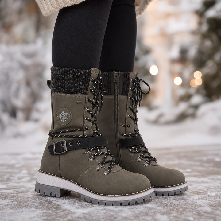 Cozette – Knit-Shaft Wide-Foot Winter Boots