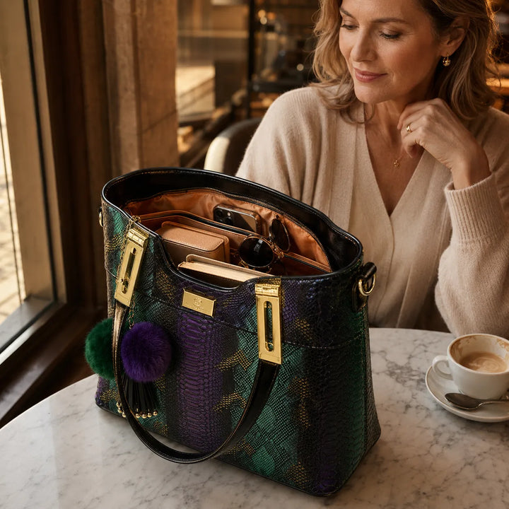 Vestralia – Iridescent Snakeskin Tote Bag