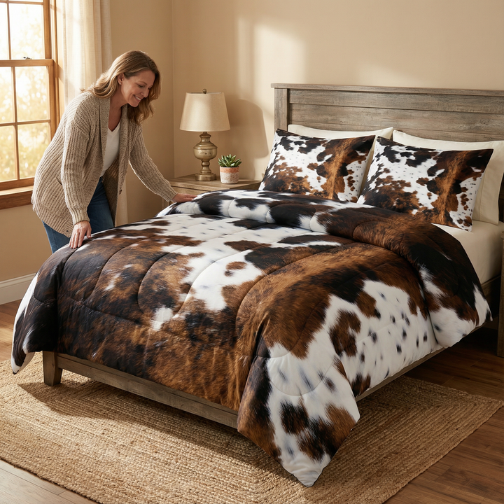 Ranchero – Western Cowhide Comforter Set
