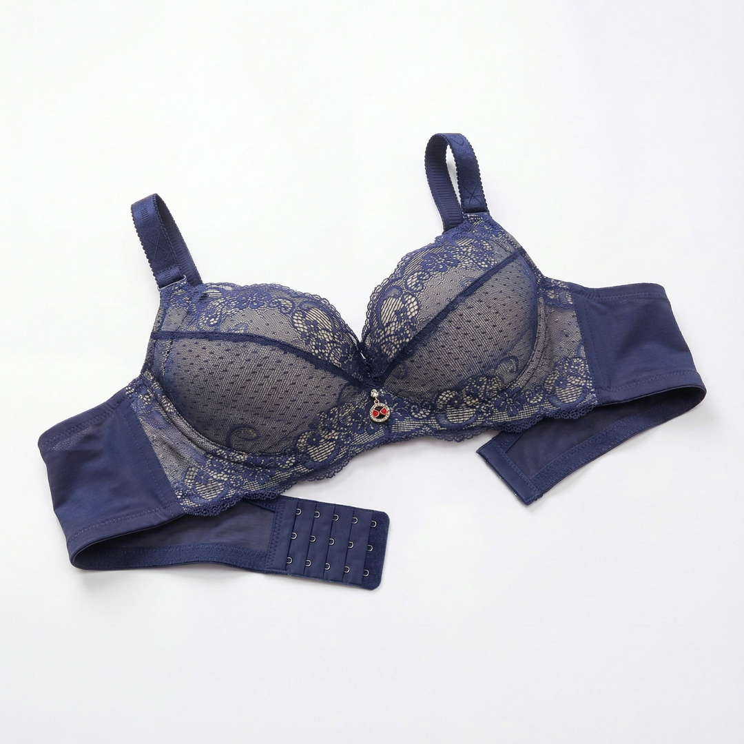 Florelle – Women's Lace Push-Up Bra with Side Smoothing Wings