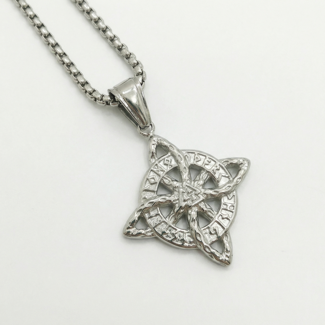 Elowen – Crystal Celtic Knot Necklace