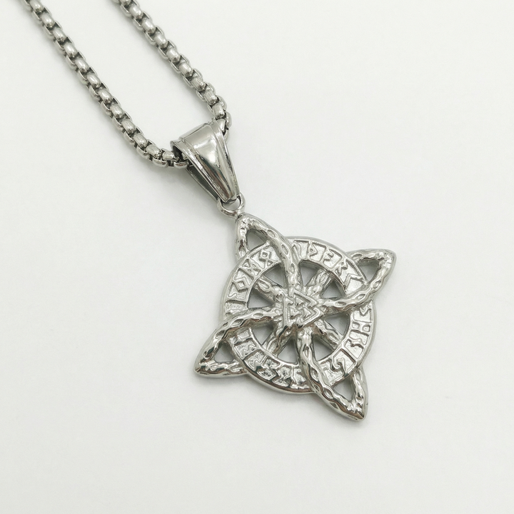 Elowen – Crystal Celtic Knot Necklace
