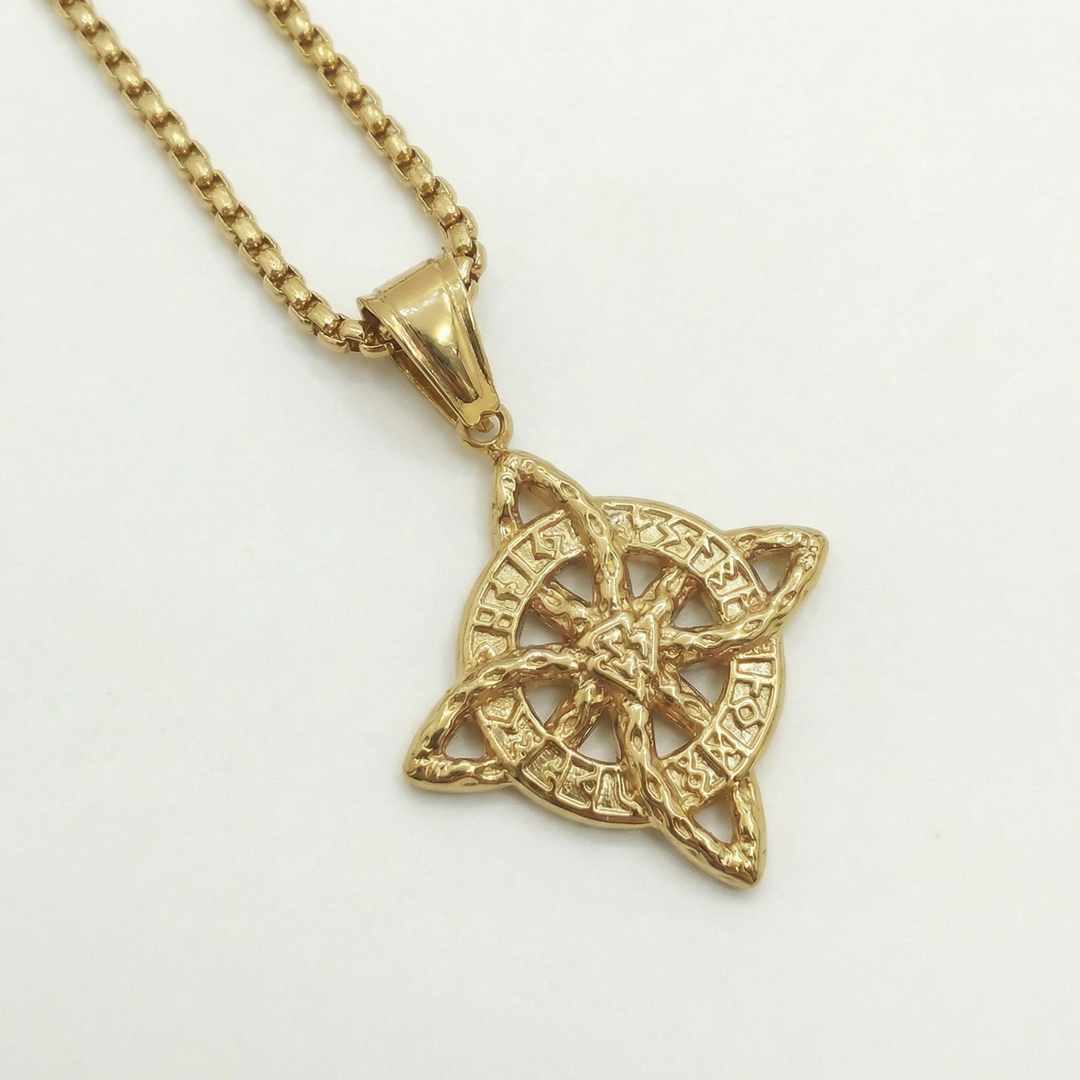 Elowen – Crystal Celtic Knot Necklace