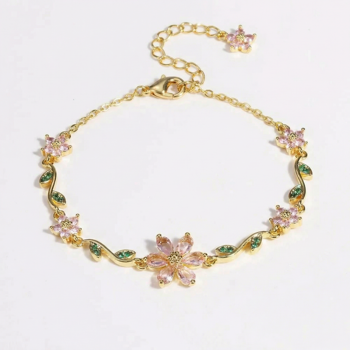 Florelle – Crystal Flower Vine Bracelet