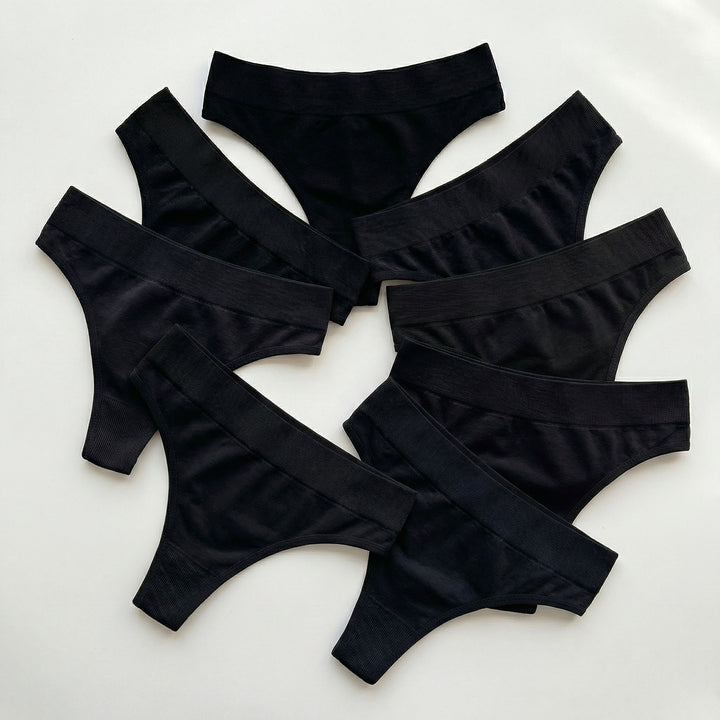 Veluna – Seamless Cotton Sport Thong (8 Pack)