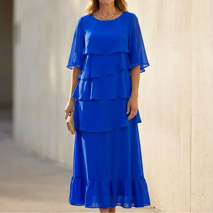 Florelle – Women's Layered Ruffle Midi Dress