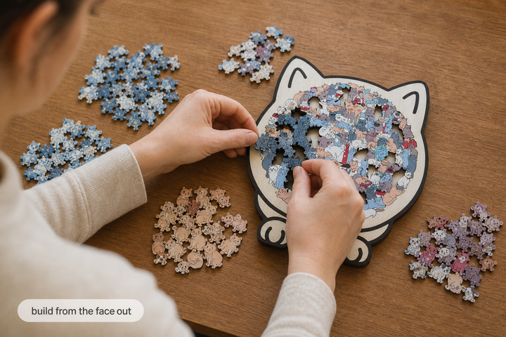 FUNNEL · Purrzzle – 135-Piece Cat-Shaped Wooden Jigsaw Puzzle